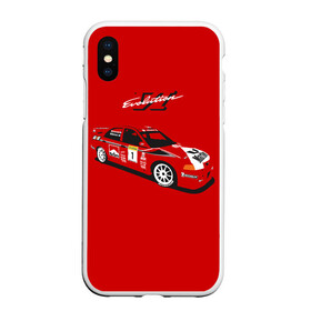 Чехол для iPhone XS Max матовый с принтом Mitsubishi Lancer Evolution VI в Санкт-Петербурге, Силикон | Область печати: задняя сторона чехла, без боковых панелей | Тематика изображения на принте: car | evo | evolution | lancer | legend | makinen | mitsubishi | rally | митсубиси | митсубиши