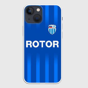 Чехол для iPhone 13 mini с принтом РОТОР Волгоград в Санкт-Петербурге,  |  | fc | football club | rotor | rotor volgograd | sport | vlg | volgograd | волгоград | ротор | ротор волгоград | униформа | фирменые цвета | фк | форма | футбольная | футбольная форма ротор