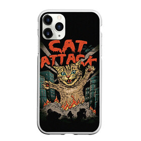 Чехол для iPhone 11 Pro матовый с принтом Нападение гигантского котика в Санкт-Петербурге, Силикон |  | attack | attacks | big | cat | cats | catzilla | city | cute | flame | flames | kaiju | kitten | kitty | атака | атакует | большой | город | кайдзю | катастрофа | кот | котенок | котзилла | котик | котострофа | милый | нападает | огонь | огро