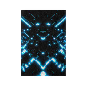 Обложка для паспорта матовая кожа с принтом Neon Lights в Санкт-Петербурге, натуральная матовая кожа | размер 19,3 х 13,7 см; прозрачные пластиковые крепления | blue | cyberpunk2077 | girl | neon | неон | неоновая