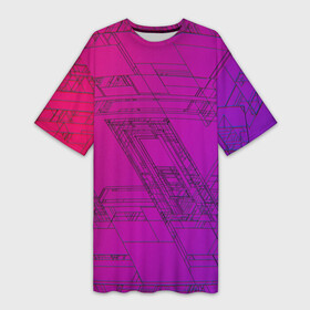 Платье-футболка 3D с принтом Аbstraction в Санкт-Петербурге,  |  | purple | абстрактный | абстракция | геометрический рисунок | геометрия | знаки | иерогливы | индиго | корея | кружево | лого | логотипы | надпись | неон | рисунок | с надписью | текст | текстура | узор