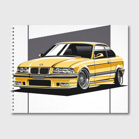 Альбом для рисования с принтом BMW E36 в Санкт-Петербурге, 100% бумага
 | матовая бумага, плотность 200 мг. | bmw | e36 | арт машина | бмв | быстрая машина | красивая машина | машина