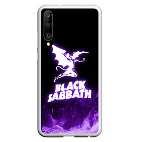 Чехол для Honor P30 с принтом Black Sabbath NEON в Санкт-Петербурге, Силикон | Область печати: задняя сторона чехла, без боковых панелей | black sabbath | hard rock | heavy metal | purple | блэк сабат | группы | метал | музыка | оззи осборн | рок | фиолетовый | хард рок | хэви метал