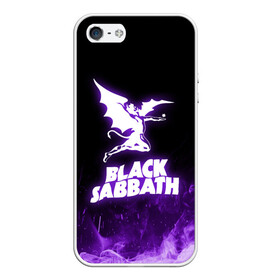 Чехол для iPhone 5/5S матовый с принтом Black Sabbath NEON в Санкт-Петербурге, Силикон | Область печати: задняя сторона чехла, без боковых панелей | black sabbath | hard rock | heavy metal | purple | блэк сабат | группы | метал | музыка | оззи осборн | рок | фиолетовый | хард рок | хэви метал