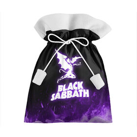 Подарочный 3D мешок с принтом Black Sabbath NEON в Санкт-Петербурге, 100% полиэстер | Размер: 29*39 см | black sabbath | hard rock | heavy metal | purple | блэк сабат | группы | метал | музыка | оззи осборн | рок | фиолетовый | хард рок | хэви метал