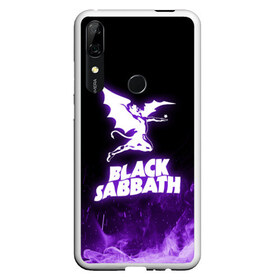 Чехол для Honor P Smart Z с принтом Black Sabbath NEON в Санкт-Петербурге, Силикон | Область печати: задняя сторона чехла, без боковых панелей | black sabbath | hard rock | heavy metal | purple | блэк сабат | группы | метал | музыка | оззи осборн | рок | фиолетовый | хард рок | хэви метал