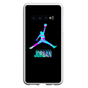 Чехол для Samsung Galaxy S10 с принтом Jordan в Санкт-Петербурге, Силикон | Область печати: задняя сторона чехла, без боковых панелей | Тематика изображения на принте: jordan | michael | nba | баскетбол | джорданмайкл | игра | легенда | майкл джордан | мяч | неон | футбол