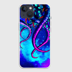 Чехол для iPhone 13 с принтом Щупальца в Санкт-Петербурге,  |  | абстракция | звезда | кальмар | космос | кракен | море | неон | океан | осьминог | под водой | подводный мир | щупальца