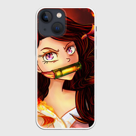 Чехол для iPhone 13 mini с принтом Незуко в Санкт-Петербурге,  |  | anime | demon slayer | kimetsu no yaiba | nezuko | аниме | клинок рассекающий демонов | незуко