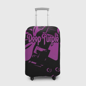Чехол для чемодана 3D с принтом Deep Purple в Санкт-Петербурге, 86% полиэфир, 14% спандекс | двустороннее нанесение принта, прорези для ручек и колес | deep purple | whoosh | дэвид ковердейл | иэн гиллан | метал | ричи блэкмор | роджер гловер | рок | свист | хард | хэви