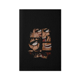 Обложка для паспорта матовая кожа с принтом Берсерк  в Санкт-Петербурге, натуральная матовая кожа | размер 19,3 х 13,7 см; прозрачные пластиковые крепления | Тематика изображения на принте: anime | berserk | аниме | берсерк | глаза | гнев | злой | зубы | манга | персонаж