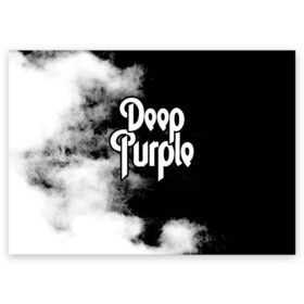 Поздравительная открытка с принтом Deep Purple в Санкт-Петербурге, 100% бумага | плотность бумаги 280 г/м2, матовая, на обратной стороне линовка и место для марки
 | deep purple | альбом | гловер | группа | дееп | деп | ди | дип | диперпл | дипперпл | иэн гиллан | иэн пэйс | лого | логотип | метал | морс | пепл | перпл | прогрессивный | психоделический | рок | символ | хард