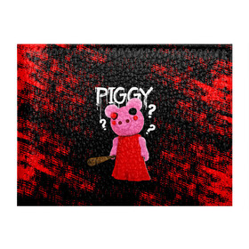 Обложка для студенческого билета с принтом ROBLOX PIGGY - СВИНКА ПИГГИ в Санкт-Петербурге, натуральная кожа | Размер: 11*8 см; Печать на всей внешней стороне | pig | piggy | roblox | игра | компьютерная игра | логотип | онлайн | онлайн игра | пигги | поросенок | роблакс | роблокс | свинка | свинья
