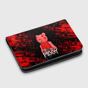 Картхолдер с принтом с принтом ROBLOX PIGGY - СВИНКА ПИГГИ в Санкт-Петербурге, натуральная матовая кожа | размер 7,3 х 10 см; кардхолдер имеет 4 кармана для карт; | pig | piggy | roblox | игра | компьютерная игра | логотип | онлайн | онлайн игра | пигги | поросенок | роблакс | роблокс | свинка | свинья