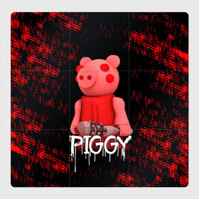 Магнитный плакат 3Х3 с принтом ROBLOX PIGGY - СВИНКА ПИГГИ в Санкт-Петербурге, Полимерный материал с магнитным слоем | 9 деталей размером 9*9 см | Тематика изображения на принте: pig | piggy | roblox | игра | компьютерная игра | логотип | онлайн | онлайн игра | пигги | поросенок | роблакс | роблокс | свинка | свинья