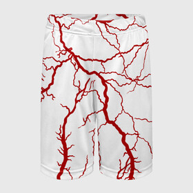 Детские спортивные шорты 3D с принтом Сосуды в Санкт-Петербурге,  100% полиэстер
 | пояс оформлен широкой мягкой резинкой, ткань тянется
 | абстрактные | алые | артерии | вены | ветки | волны | врач | гроза | доктор | красные | кровавый | кровь | линии | медик | медицинские | молния | мышцы | нити | паутина | полосы | сердце | сетка | сосуды