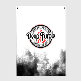 Постер с принтом Deep Purple в Санкт-Петербурге, 100% бумага
 | бумага, плотность 150 мг. Матовая, но за счет высокого коэффициента гладкости имеет небольшой блеск и дает на свету блики, но в отличии от глянцевой бумаги не покрыта лаком | deep purple | альбом | гловер | группа | дееп | деп | ди | дип | диперпл | дипперпл | иэн гиллан | иэн пэйс | лого | логотип | метал | морс | пепл | перпл | прогрессивный | психоделический | рок | символ | хард