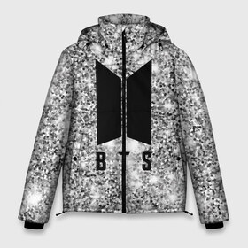 Мужская зимняя куртка 3D с принтом Сверкающие BTS в Санкт-Петербурге, верх — 100% полиэстер; подкладка — 100% полиэстер; утеплитель — 100% полиэстер | длина ниже бедра, свободный силуэт Оверсайз. Есть воротник-стойка, отстегивающийся капюшон и ветрозащитная планка. 

Боковые карманы с листочкой на кнопках и внутренний карман на молнии. | boys | bts | music | pop | rm | stars | алмазы | бабочка | блестки | бойбенд | бриллианты | бтс | гламур | группа | девочкам | девушкам | звезды | корея | крылья | мальчики | молодежные | музыка | музыкальные | парни
