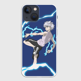 Чехол для iPhone 13 mini с принтом Молния HH Киллуа Золдик в Санкт-Петербурге,  |  | anime | hisoka | hunter x hunter | japan | killua | аниме | анимешникам | герои | гон | детские | иллуми | курапика | манга | мультсериал | мультфильм | охотник | приключения | фрикс | хантер | хисока | хищник | хролло