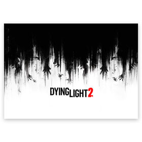 Поздравительная открытка с принтом Dying Light 2 в Санкт-Петербурге, 100% бумага | плотность бумаги 280 г/м2, матовая, на обратной стороне линовка и место для марки
 | Тематика изображения на принте: 2 | 2021 | dying light | light | logo | techland | игра | красный | кровь | лого | логотип