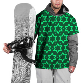 Накидка на куртку 3D с принтом Звезда Давида в Санкт-Петербурге, 100% полиэстер |  | Тематика изображения на принте: вертикальный рисунок | звезда | звезда давида | звёзды | звезды давида | зеленый | зеленый узор | светлый | тёмный | узор