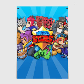 Постер с принтом Brawl stars в Санкт-Петербурге, 100% бумага
 | бумага, плотность 150 мг. Матовая, но за счет высокого коэффициента гладкости имеет небольшой блеск и дает на свету блики, но в отличии от глянцевой бумаги не покрыта лаком | brawl stars | leon | school | бравл старс | брал старс | игры | леон | пенал | прикольный пенал | школа | школьный пенал