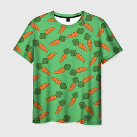 Мужская футболка 3D с принтом CARROTS в Санкт-Петербурге, 100% полиэфир | прямой крой, круглый вырез горловины, длина до линии бедер | food | fruit | pattern | vegan | vegetables | vegetarian | веган | вегетарианство | еда | лето | морковки | мрковь | овощи | паттерн | фрукты | яркие