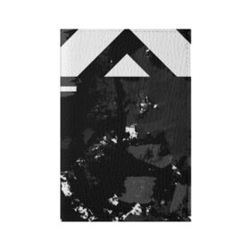 Обложка для паспорта матовая кожа с принтом Гранж-абстакция в Санкт-Петербурге, натуральная матовая кожа | размер 19,3 х 13,7 см; прозрачные пластиковые крепления | абстракция | геометрия | гранж | грязь | черно белый