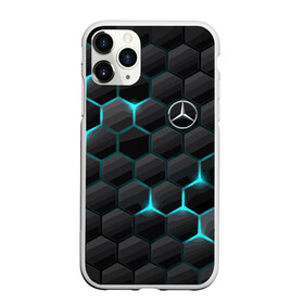 Чехол для iPhone 11 Pro Max матовый с принтом Mercedes-Benz в Санкт-Петербурге, Силикон |  | cell | germany | mercedes benz | pattern | prestige | германия | мерседес | престиж | соты | узор