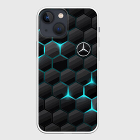 Чехол для iPhone 13 mini с принтом Mercedes Benz в Санкт-Петербурге,  |  | cell | germany | mercedes benz | pattern | prestige | германия | мерседес | престиж | соты | узор