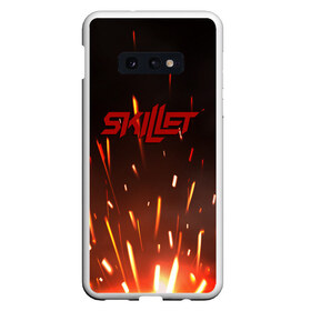 Чехол для Samsung S10E с принтом Skillet band в Санкт-Петербурге, Силикон | Область печати: задняя сторона чехла, без боковых панелей | jen ledger | john cooper | skillet | skillet band | skillet feel invincible | skillet rise