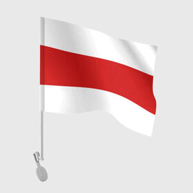 Флаг для автомобиля с принтом Первый флаг Беларуси в Санкт-Петербурге, 100% полиэстер | Размер: 30*21 см | беларусь | бело красно белый | бело красный флаг беларуси | первый флаг беларуси | старый флаг белоруссии | флаг беларуси