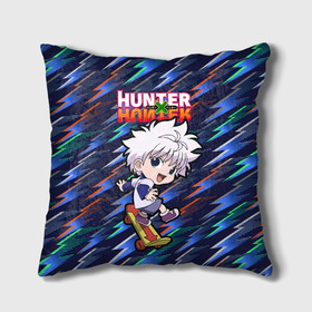 Подушка 3D с принтом Киллуа Hunter x Hunter в Санкт-Петербурге, наволочка – 100% полиэстер, наполнитель – холлофайбер (легкий наполнитель, не вызывает аллергию). | состоит из подушки и наволочки. Наволочка на молнии, легко снимается для стирки | anime | hunter | hunter x hunter | killua | zoldyck | аниме | зодиак | охотник | охотники