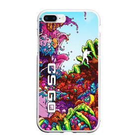 Чехол для iPhone 7Plus/8 Plus матовый с принтом CS GO HYPER BEAST в Санкт-Петербурге, Силикон | Область печати: задняя сторона чехла, без боковых панелей | awp | counter strike | cs go | cs go global offensive | hyper beast | skin cs | team cs | команды cs | скины оружия | скоростной зверь | хайпер бист