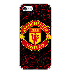 Чехол для iPhone 5/5S матовый с принтом MANCHESTER UNITED. в Санкт-Петербурге, Силикон | Область печати: задняя сторона чехла, без боковых панелей | Тематика изображения на принте: fc | football | football club | manchester united | sport | английский профессиональный футбольный клуб | манчестер юнайтед | спорт | уефа | униформа | фирменные цвета | фк | футбол | футбольный клуб