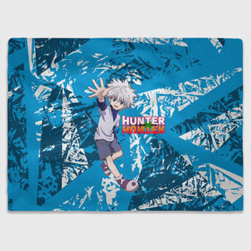 Плед 3D с принтом Киллуа Hunter x Hunter в Санкт-Петербурге, 100% полиэстер | закругленные углы, все края обработаны. Ткань не мнется и не растягивается | anime | hunter | hunter x hunter | killua | zoldyck | аниме | зодиак | охотник | охотники