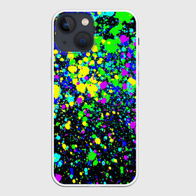 Чехол для iPhone 13 mini с принтом Неоновые краски лета в Санкт-Петербурге,  |  | neon | pattern | summer | акварель | арт | брызги | граффити | грязный | грязь | искусство | капли | кислотные | краска | лето | мазки | паттерн | пятна | пятнистый | радуга | радужный | разноцветный | текстура