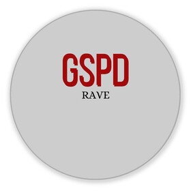 Коврик для мышки круглый с принтом GSPD rave в Санкт-Петербурге, резина и полиэстер | круглая форма, изображение наносится на всю лицевую часть | gspd | music | rave | гспд | гспд.