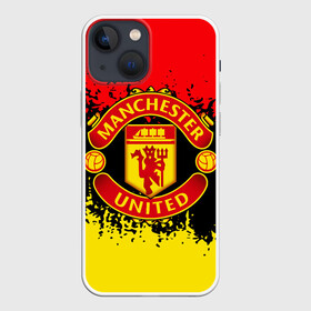 Чехол для iPhone 13 mini с принтом MANCHESTER UNITED. в Санкт-Петербурге,  |  | fc | football | football club | manchester united | sport | английский профессиональный футбольный клуб | манчестер юнайтед | спорт | уефа | униформа | фирменные цвета | фк | футбол | футбольный клуб