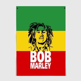 Постер с принтом Bob Marley в Санкт-Петербурге, 100% бумага
 | бумага, плотность 150 мг. Матовая, но за счет высокого коэффициента гладкости имеет небольшой блеск и дает на свету блики, но в отличии от глянцевой бумаги не покрыта лаком | bob | bob marley | движение | музыка | рэгги | свобода | стиль | счастье | ямайка