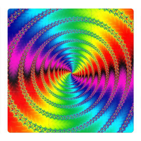 Магнитный плакат 3Х3 с принтом Цветной гипноз в Санкт-Петербурге, Полимерный материал с магнитным слоем | 9 деталей размером 9*9 см | насыщенные цвета | радуга | спираль | цвет | цвета | яркие цвета | ярко