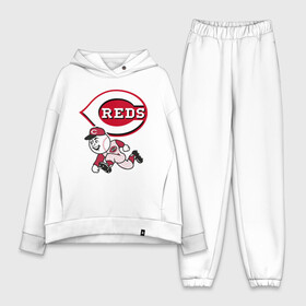 Женский костюм хлопок Oversize с принтом Cincinnati reds в Санкт-Петербурге,  |  | baseball | cincinnati | gamer | reds | sport | team | usa | бейсбол | игрок | спорт | сша | цинциннати