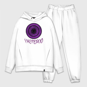 Мужской костюм хлопок OVERSIZE с принтом YASTEROD big в Санкт-Петербурге,  |  | eye | purple | rinnegan | yasterod | глаз | риннеган | фиолетовый