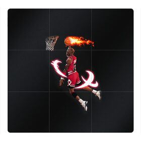 Магнитный плакат 3Х3 с принтом MICHAEL JORDAN в Санкт-Петербурге, Полимерный материал с магнитным слоем | 9 деталей размером 9*9 см | Тематика изображения на принте: jordan | michael | michael jordan | nba | баскетбол | баскетболист | джордан | защитник | майкл | майкл джордан | нба