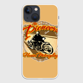 Чехол для iPhone 13 mini с принтом Hoosier Motorcycling в Санкт-Петербурге,  |  | motorcycle | байкеры | мотоциклы | пионеры