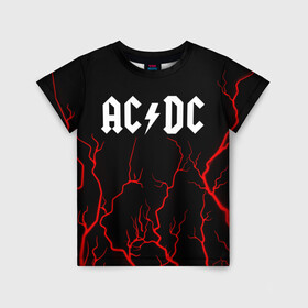 Детская футболка 3D с принтом AC DС в Санкт-Петербурге, 100% гипоаллергенный полиэфир | прямой крой, круглый вырез горловины, длина до линии бедер, чуть спущенное плечо, ткань немного тянется | ac dc | acdc | back to black | highway to hell | logo | music | rock | айси | айсидиси | диси | лого | логотип | молния | музыка | рок | символ | символика | символы | эйси | эйсидиси