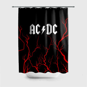 Штора 3D для ванной с принтом AC DС в Санкт-Петербурге, 100% полиэстер | плотность материала — 100 г/м2. Стандартный размер — 146 см х 180 см. По верхнему краю — пластиковые люверсы для креплений. В комплекте 10 пластиковых колец | ac dc | acdc | back to black | highway to hell | logo | music | rock | айси | айсидиси | диси | лого | логотип | молния | музыка | рок | символ | символика | символы | эйси | эйсидиси