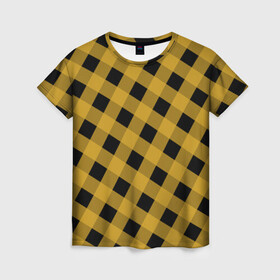 Женская футболка 3D с принтом Шотландка в Санкт-Петербурге, 100% полиэфир ( синтетическое хлопкоподобное полотно) | прямой крой, круглый вырез горловины, длина до линии бедер | арт | блеск | в клетку | градиент | джентльмены | дизайн | желтая | желтый | искусство | квадрат | клетка | клетчатая | клетчатый | красиво | красота | латекс | лето | на лето | натюрморт | пастель