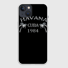 Чехол для iPhone 13 с принтом Havana в Санкт-Петербурге,  |  | 1981 | 1984 | cuba | havana | гавана | закат | куба | пальма | потерялся | прикол | путишествие | путишествия | серебро | че гевара | чегевара | эрнесто