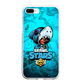 Чехол для iPhone 7Plus/8 Plus матовый с принтом BRAWL STARS LEON SHARK в Санкт-Петербурге, Силикон | Область печати: задняя сторона чехла, без боковых панелей | brawl | brawl stars | brawlstars | crow | fire | flame | game | leon | loen | phoenix | shark | star | stars | акула | бравл | браво | вода | звезда | звезды | игра | леон | огонь | пламя | стар | старс | феникс